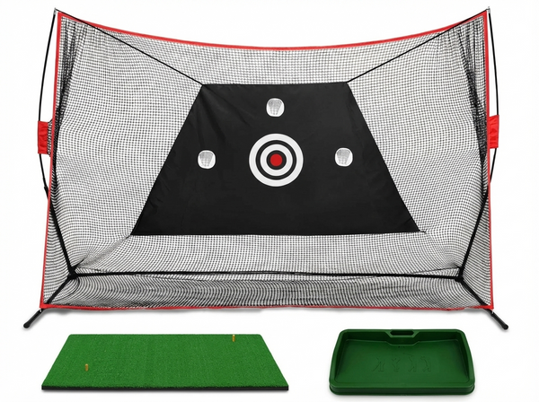Premium Golf Net With Mat & Ball Tray